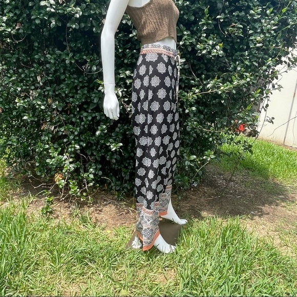 Est 1946 Bohemian All-Over Print Wide Slpit Leg Palazzo Puddle Pants - Picture 3 of 12